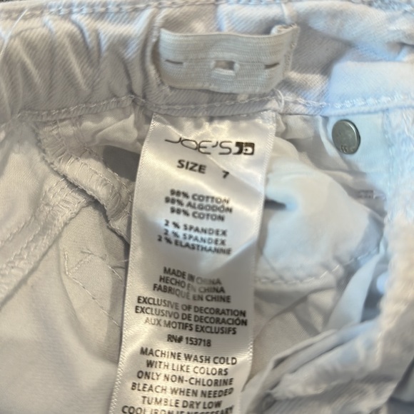 JOES WHITE DISTRESSED KIDS SKINNY JEANS SIZE 7 - Picture 4 of 12